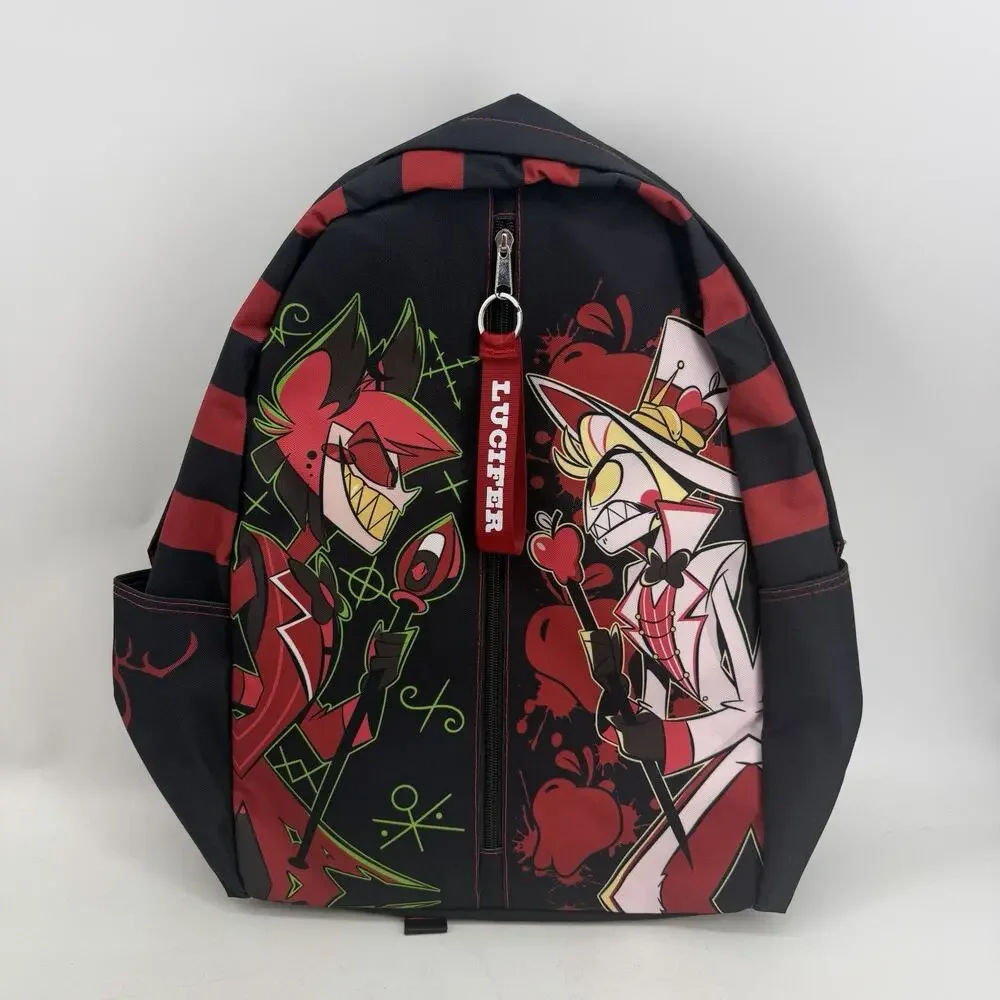 Hazbin Hotel Alastor Vs. Lucifer Backpack Padded Straps Tech Sleeve